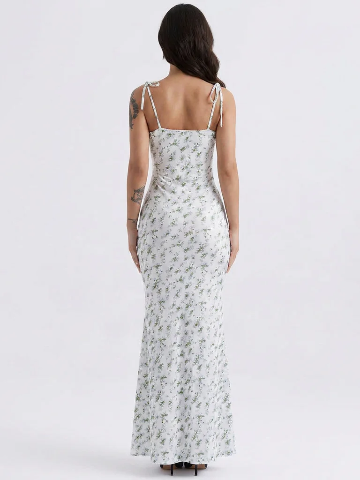 Elara | Lace-Up Backless Maxi Dress