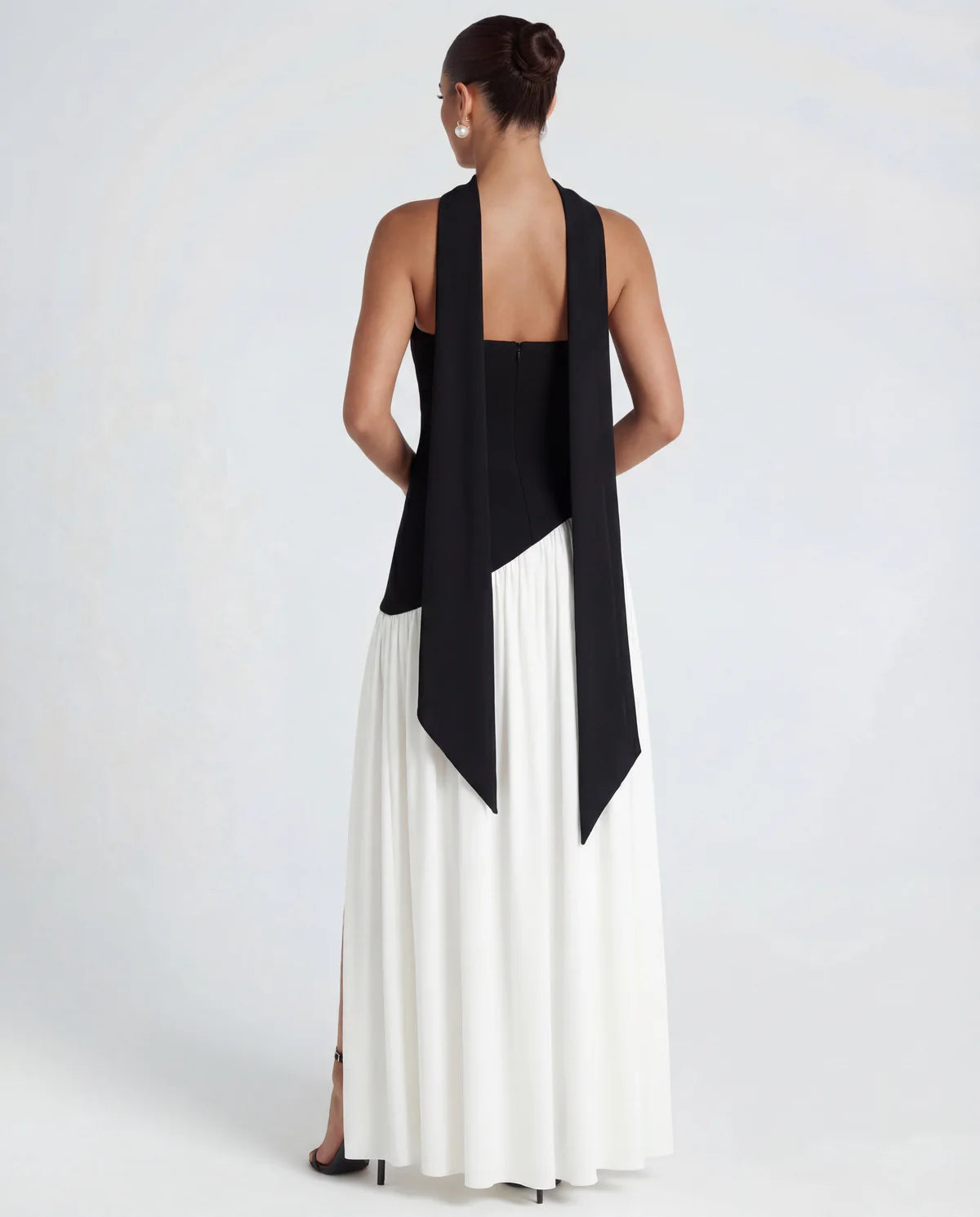 Aveline | Strapless Maxi Dress Thigh-High Split