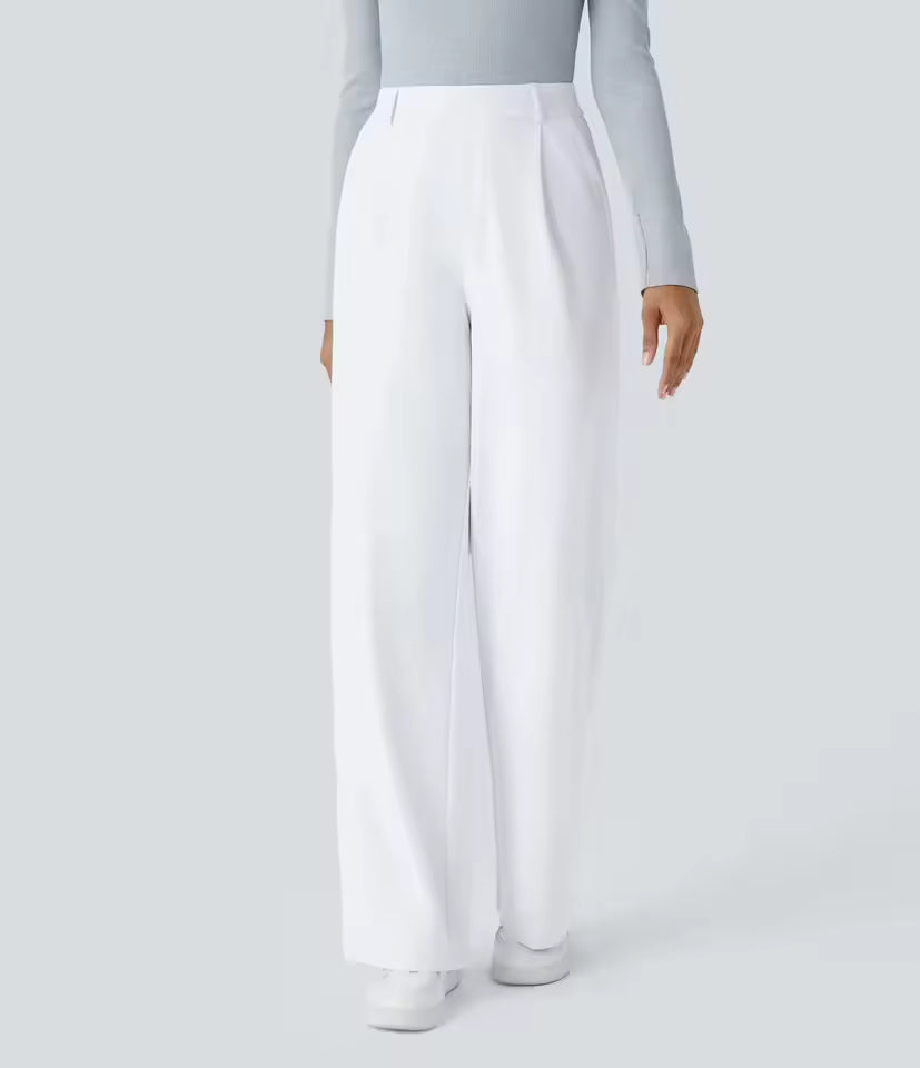 Pantalones casuales de pierna ancha 