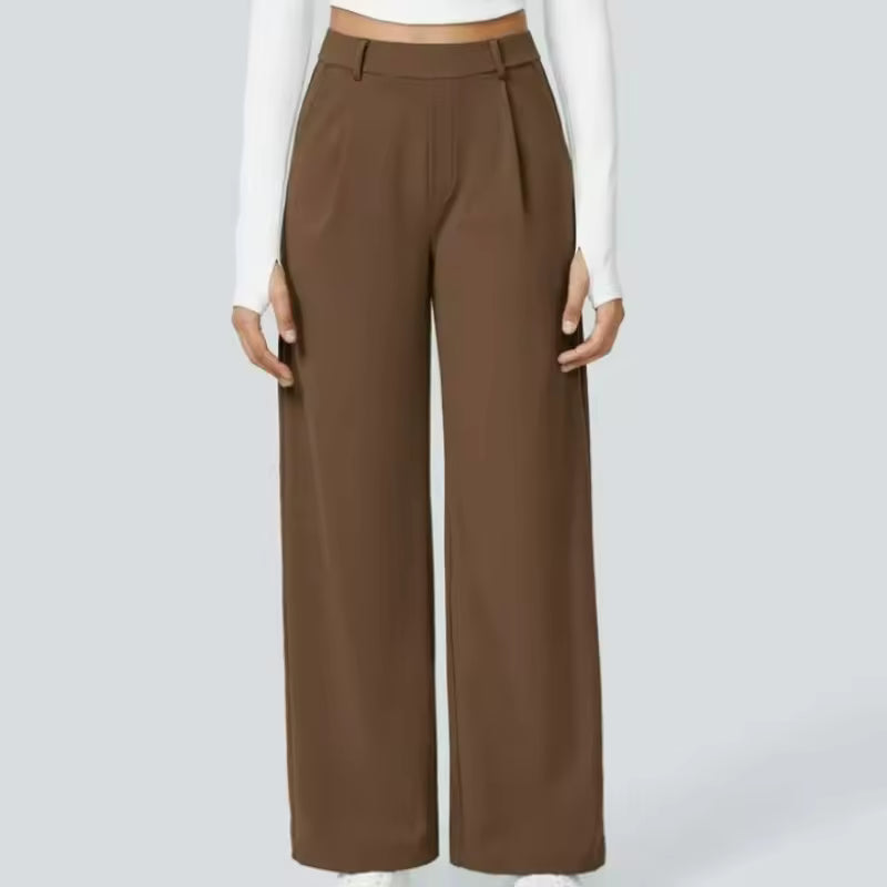 Pantalones casuales de pierna ancha 