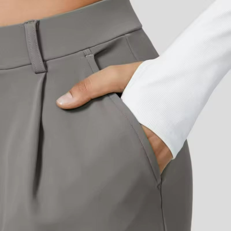 Pantalones casuales de pierna ancha 