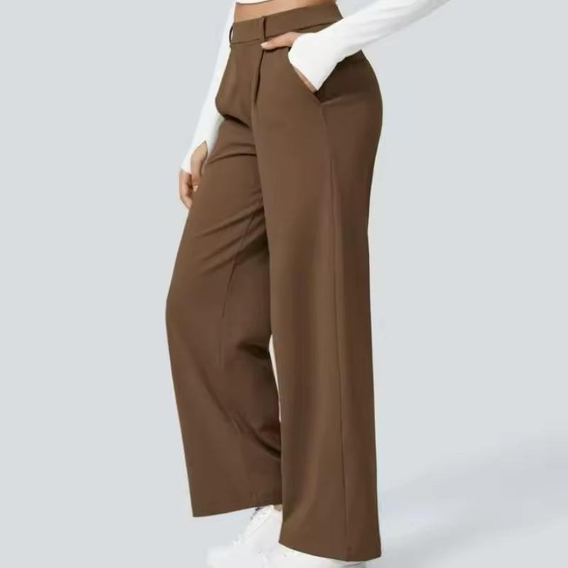 Pantalones casuales de pierna ancha 