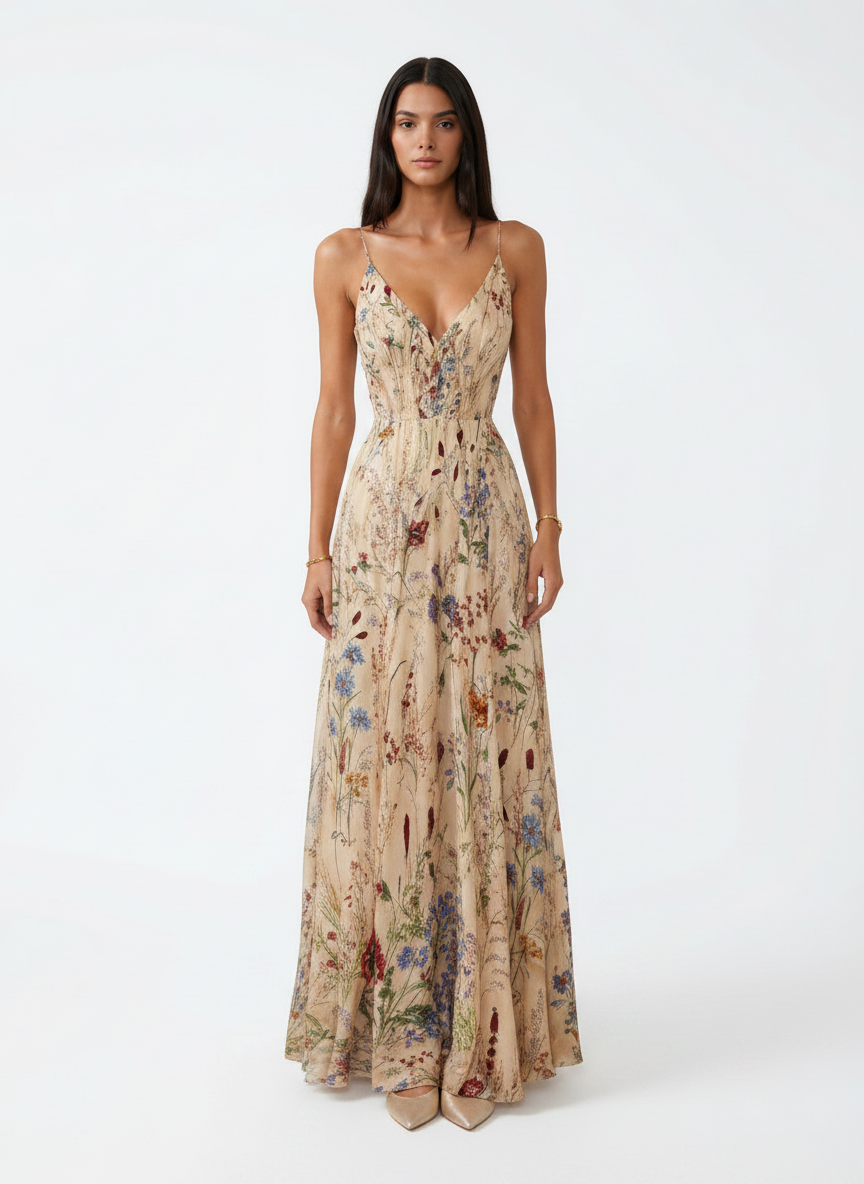Marielle | Botanical Print Dress